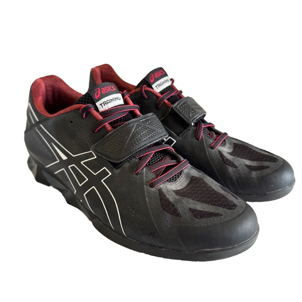 ASICS Men's Lift Master Lite Cross-Trainer Shoe Black/Onyx/True Red Size 11.5